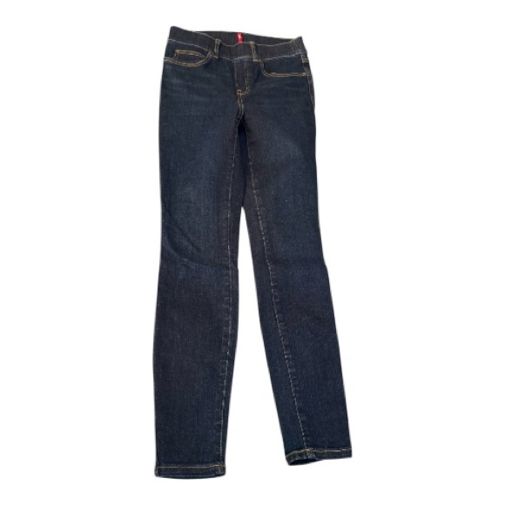 SPANX Dark Wash Skinny Jeans XS Pull-On High Rise Shaping Denim